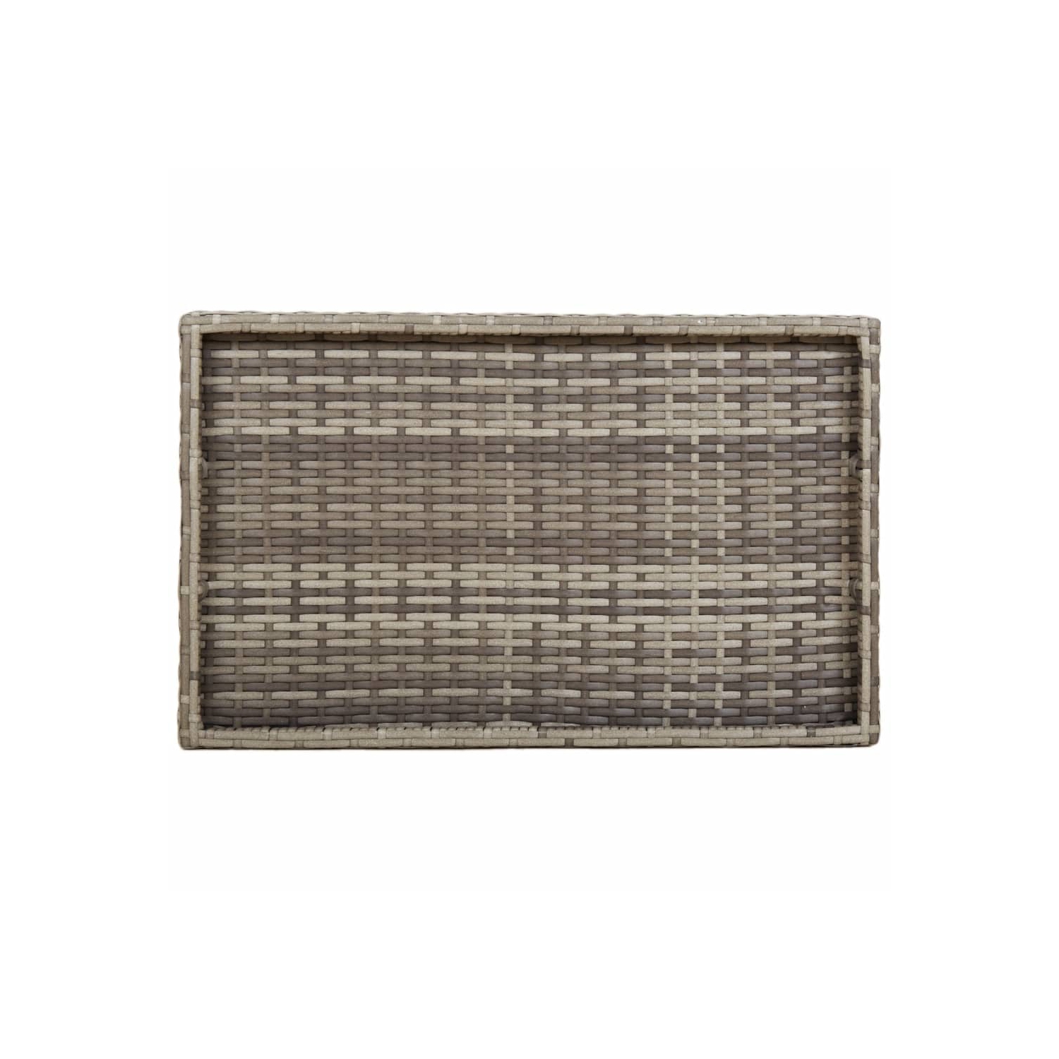 Table pliante vidaXL en poly rotin gris 65x40 x 75 cm