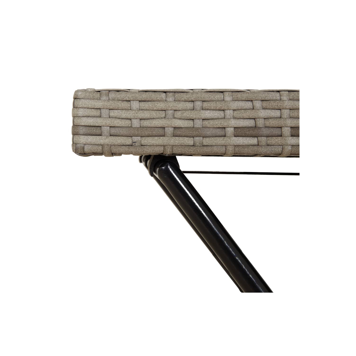 Table pliante vidaXL en poly rotin gris 65x40 x 75 cm