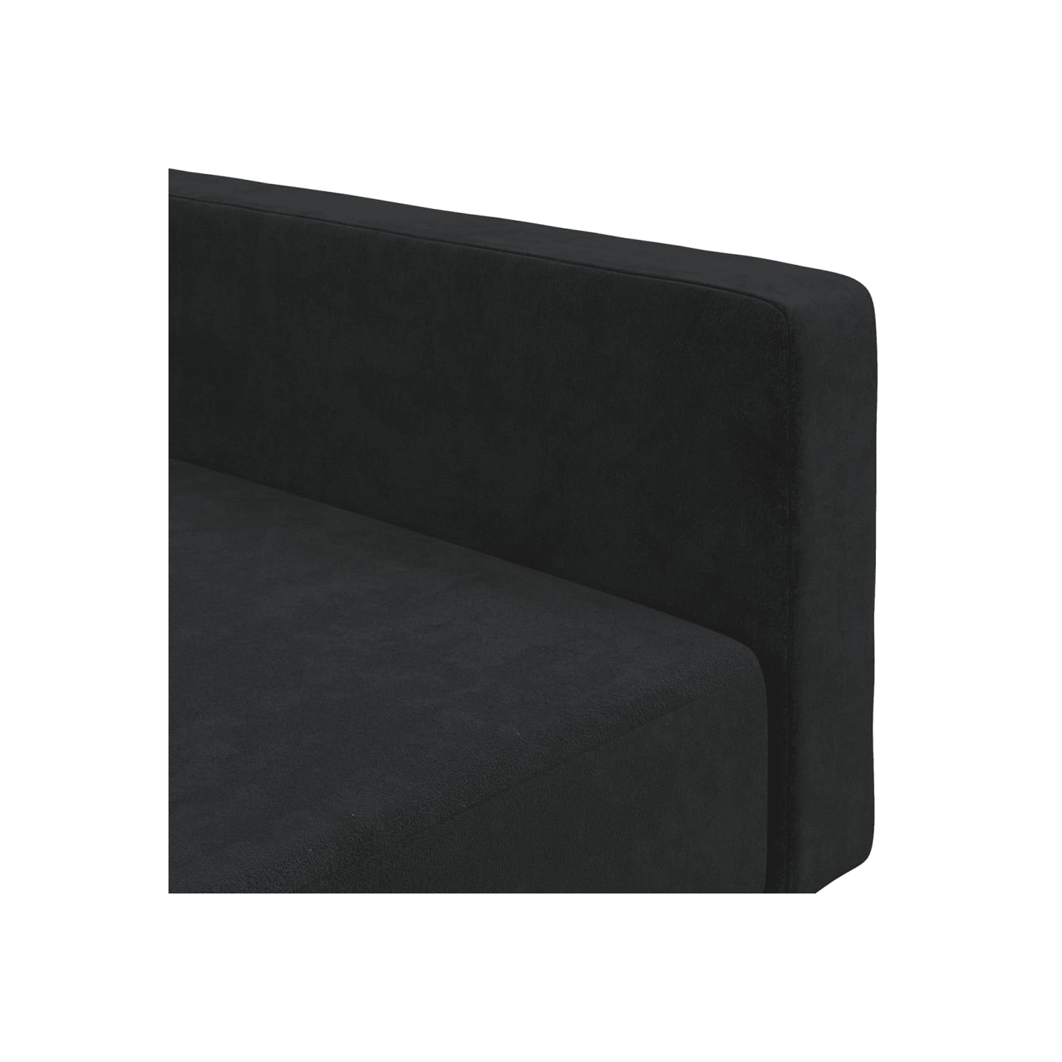 Sofa-lit à 2 places en velours noir vidaXL