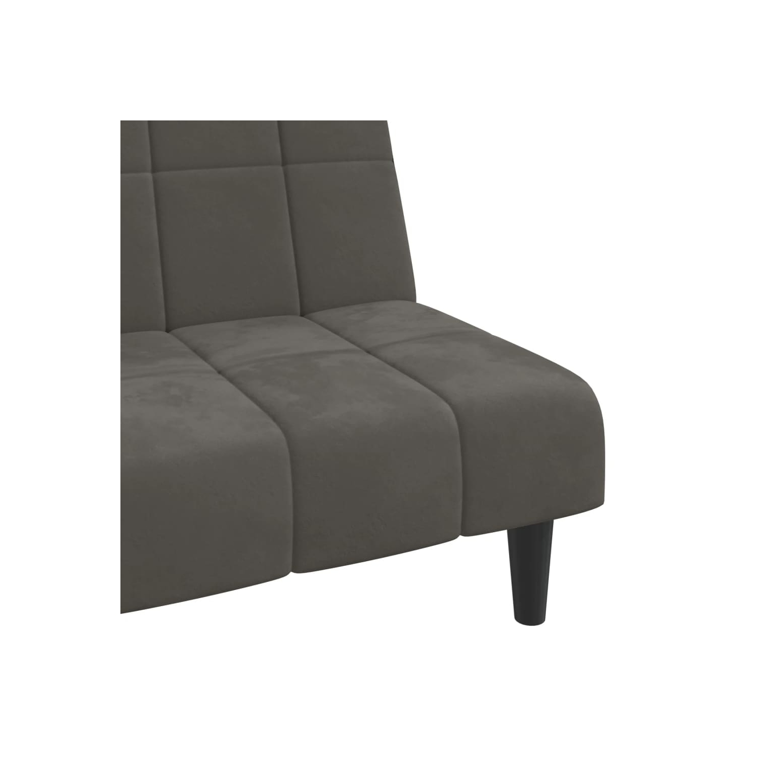 Sofa-lit à 2 places en velours gris foncé vidaXL