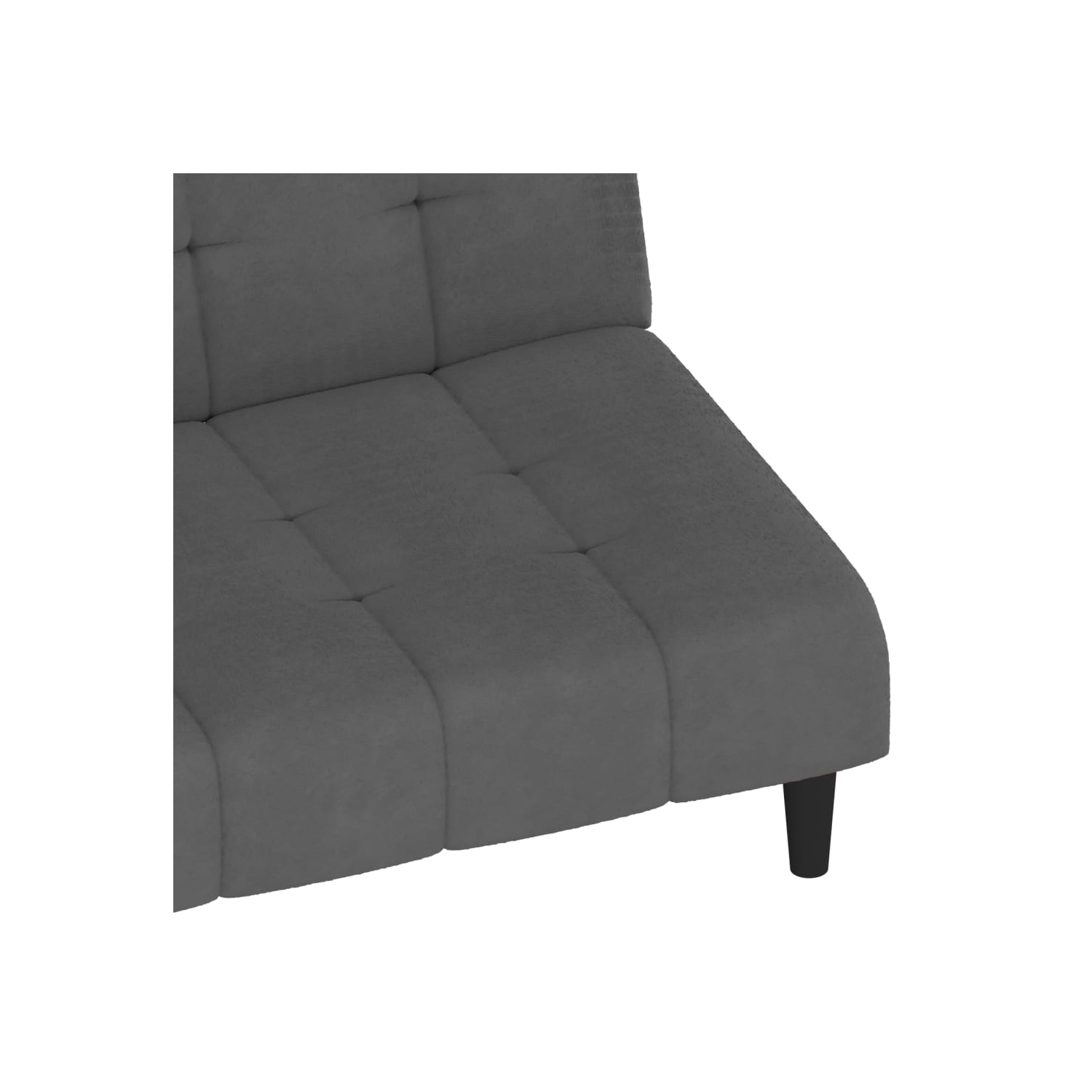 Sofa-lit à 2 places en velours gris foncé vidaXL