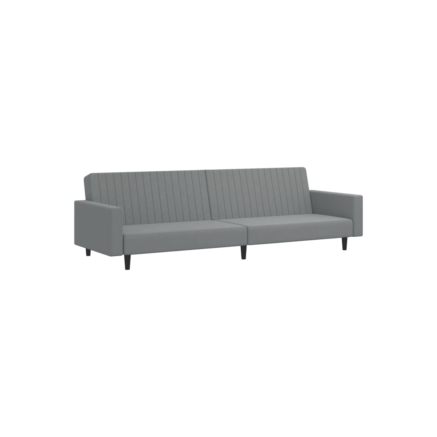 vidaXL 2-Seater Sofa Bed Light Grey Velvet
