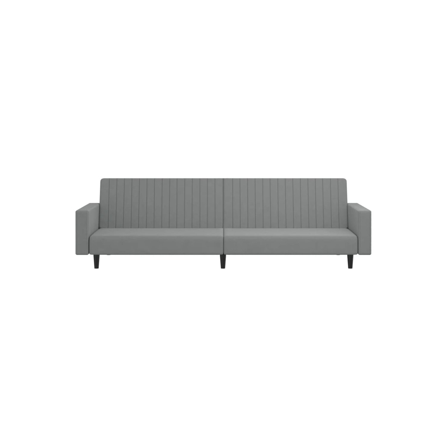 vidaXL 2-Seater Sofa Bed Light Grey Velvet