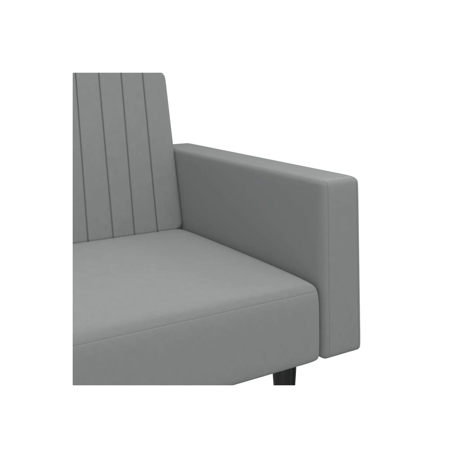 vidaXL 2-Seater Sofa Bed Light Grey Velvet