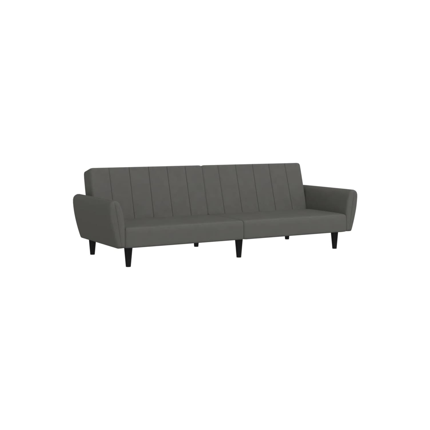 vidaXL 2-Seater Sofa Bed Dark Grey Velvet