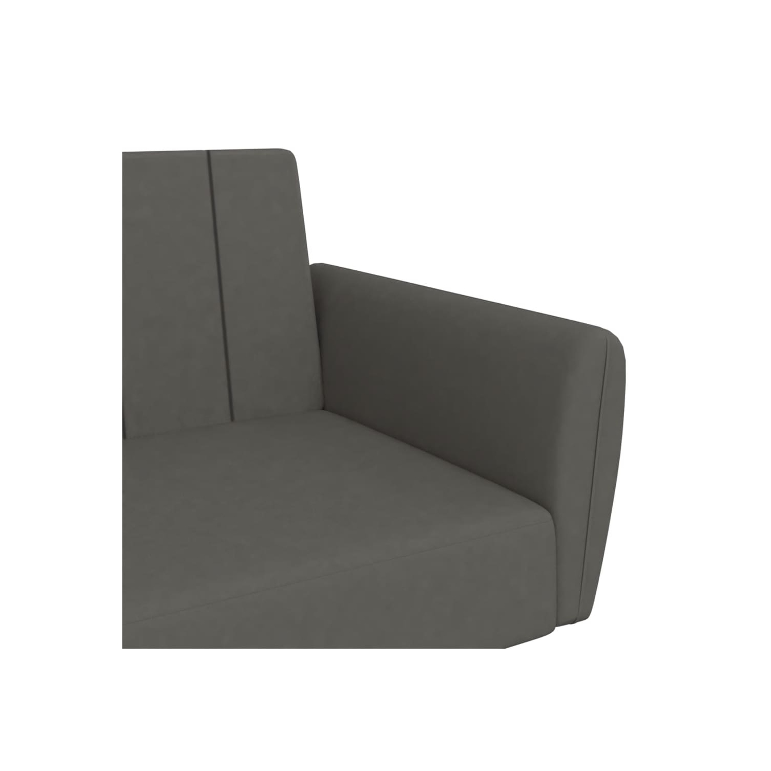 vidaXL 2-Seater Sofa Bed Dark Grey Velvet