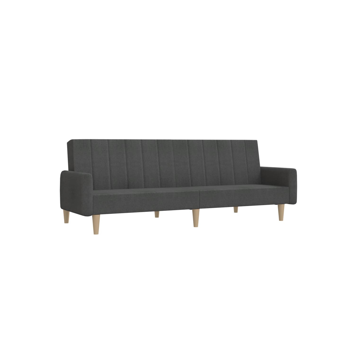 Sofa-lit à 2 places en tissu gris foncé vidaXL