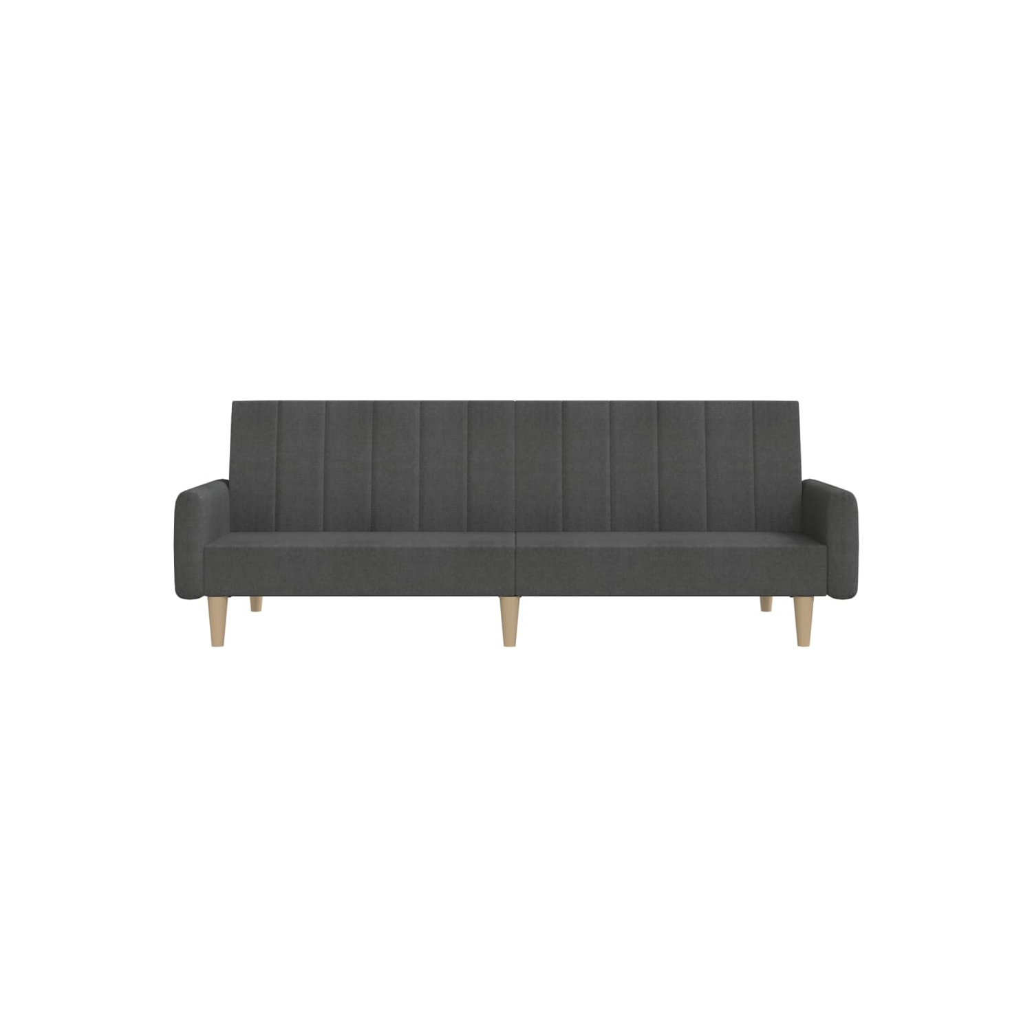 Sofa-lit à 2 places en tissu gris foncé vidaXL