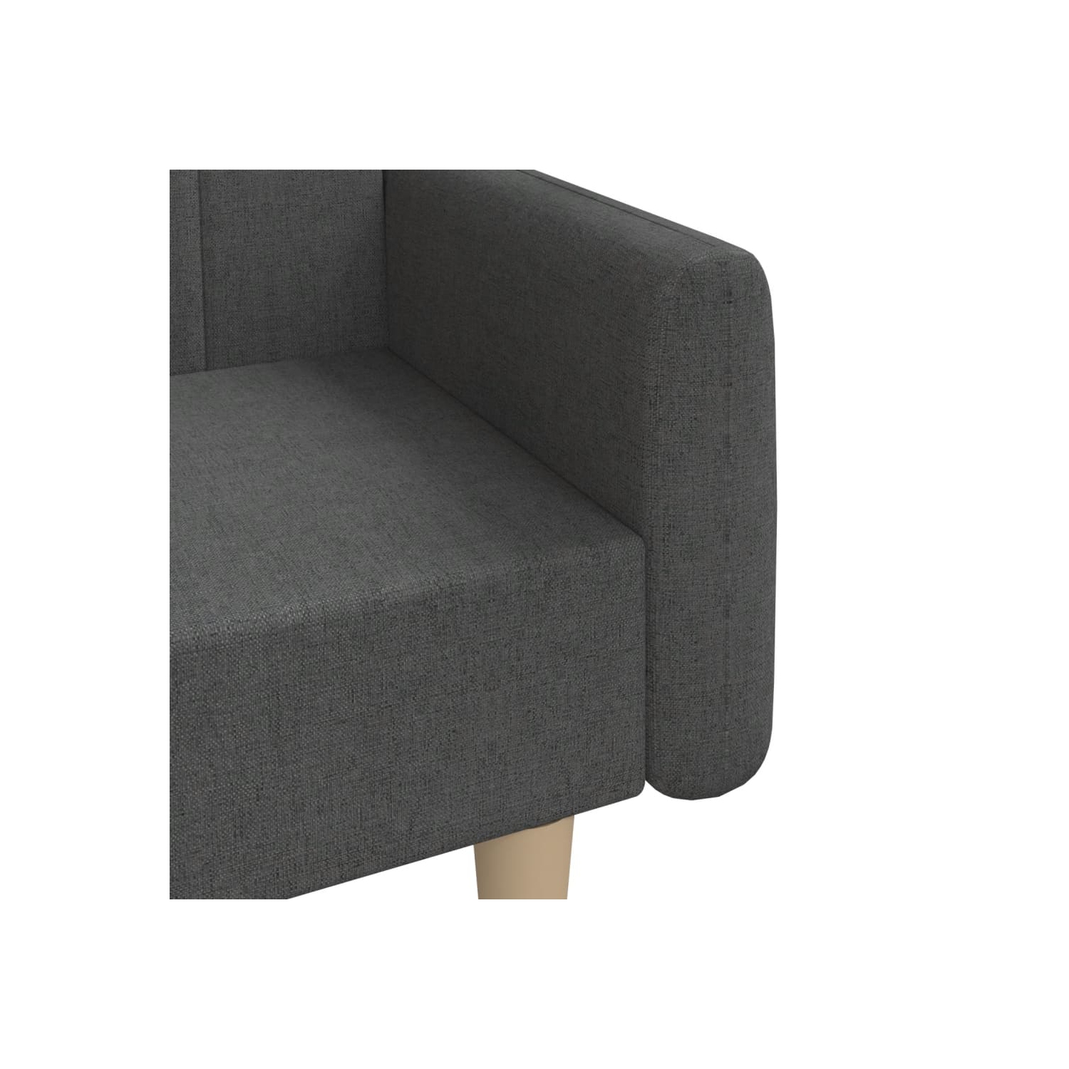 Sofa-lit à 2 places en tissu gris foncé vidaXL