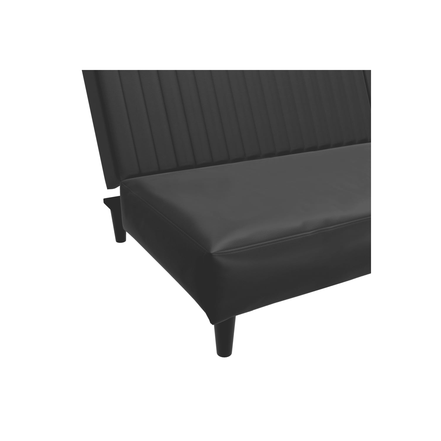 Sofa-lit à 2 places en similicuir noir vidaXL