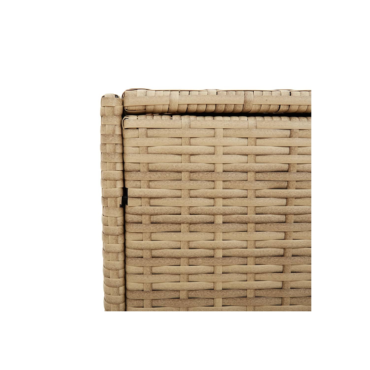 vidaXL Garden Storage Box Mix Beige 283L Poly Rattan