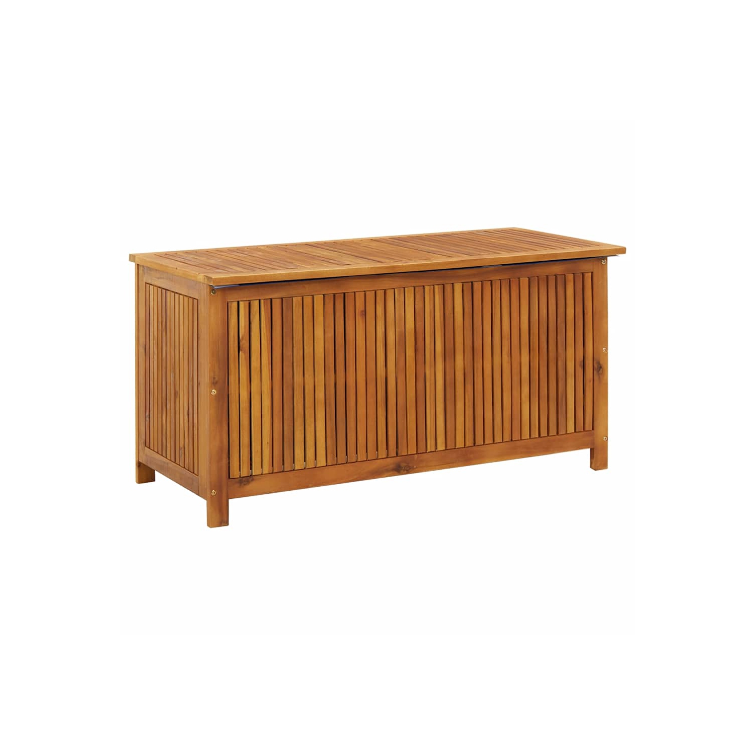 vidaXL Outdoor Storage Box, Deck Box with Lid, 44.5x19.7x22.8 Inches, Solid Acacia Wood
