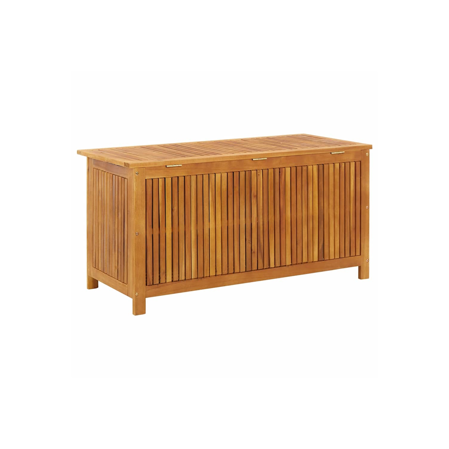 vidaXL Outdoor Storage Box, Deck Box with Lid, 44.5x19.7x22.8 Inches, Solid Acacia Wood