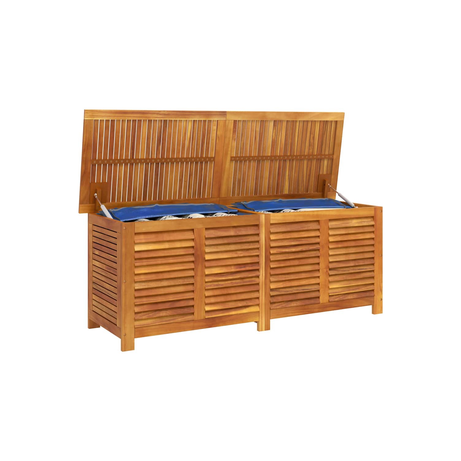 vidaXL Garden Storage Box with Louver 150x50x56 cm Solid Wood Acacia