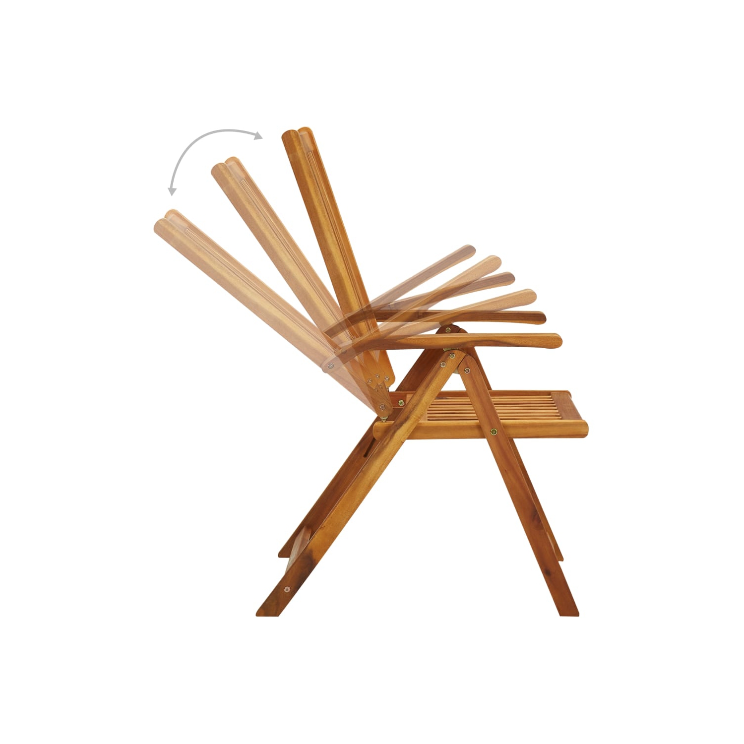 vidaXL Folding Garden Chairs with Cushions 8 pcs Solid Acacia Wood