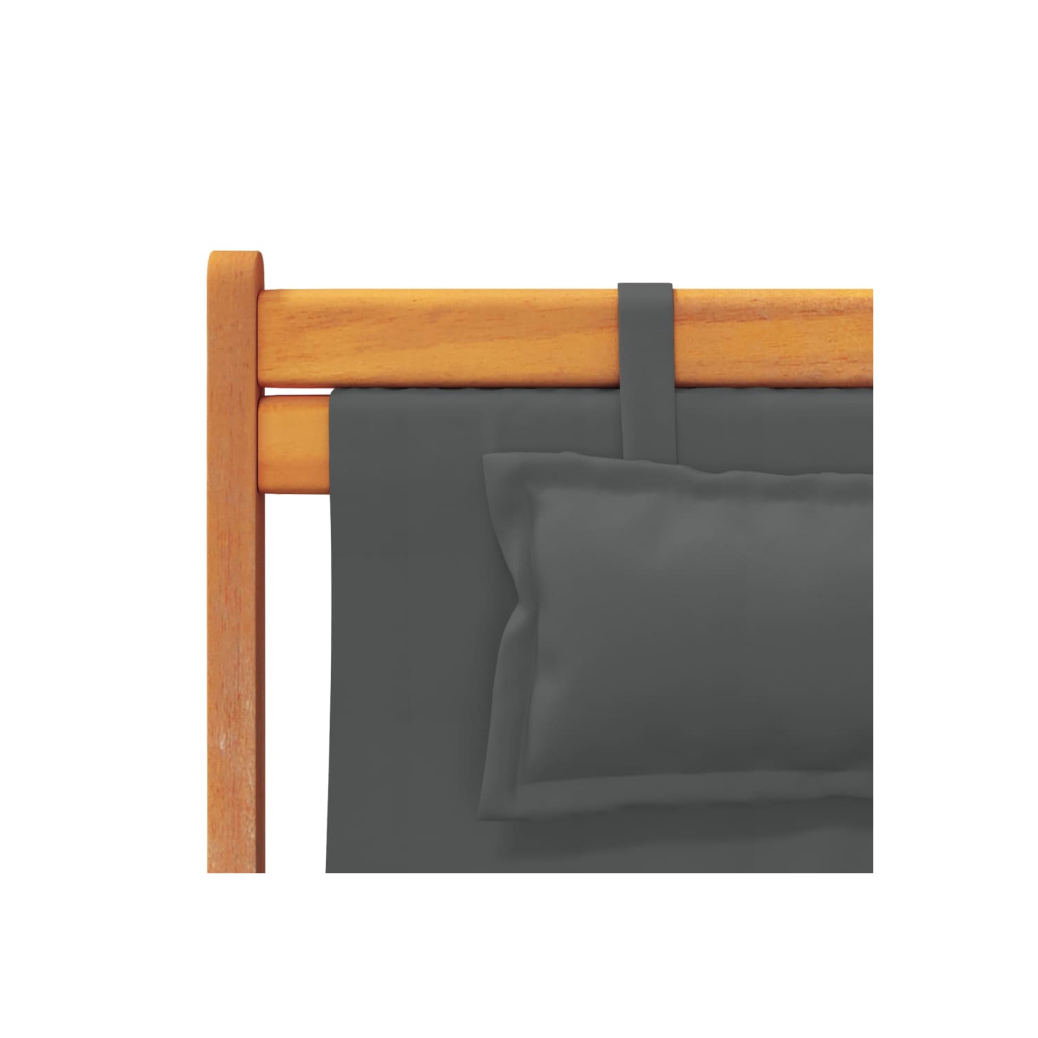 Chaises de plage pliables 2 pièces en tissu gris