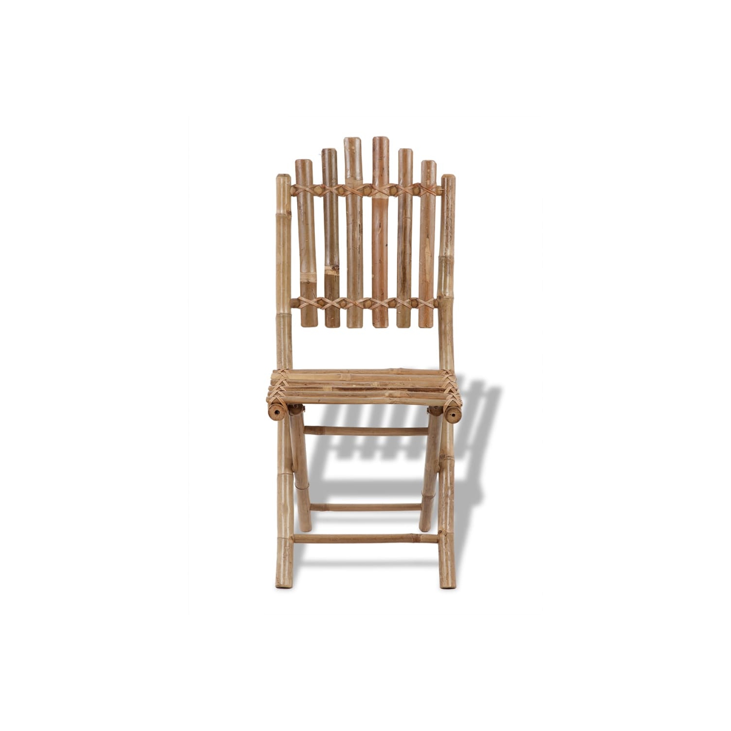 vidaXL Foldable Outdoor Chairs Bamboo 4 pcs