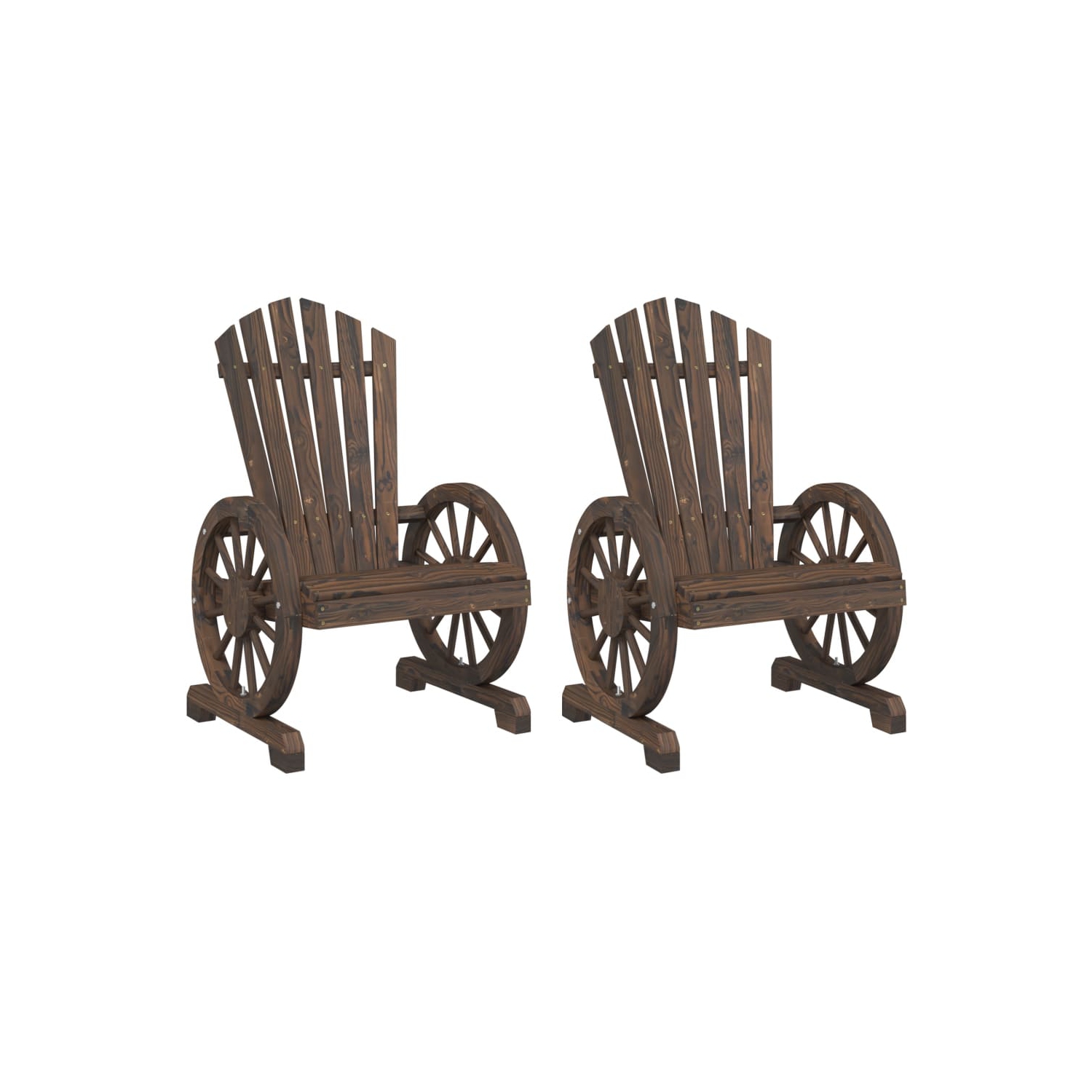 vidaXL Garden Adirondack Chairs 2 pcs Solid Wood Fir