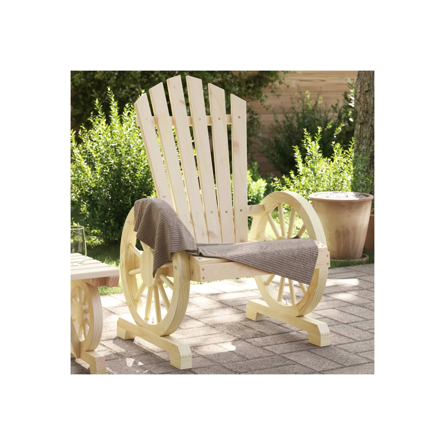 vidaXL Garden Adirondack Chair Solid Wood Fir