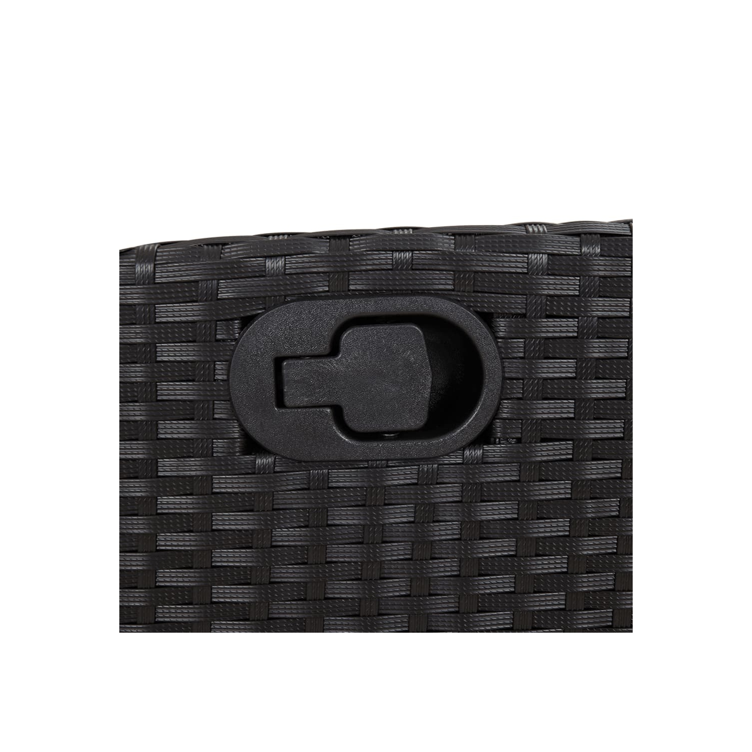 Fauteuil de jardin inclinable avec repose-pieds en poly rotin noir vidaXL