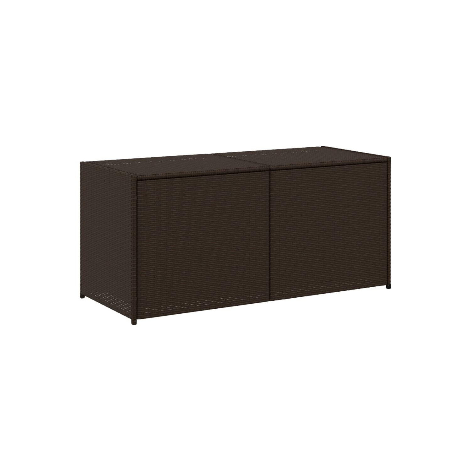 vidaXL Garden Storage Box Brown 283L Poly Rattan