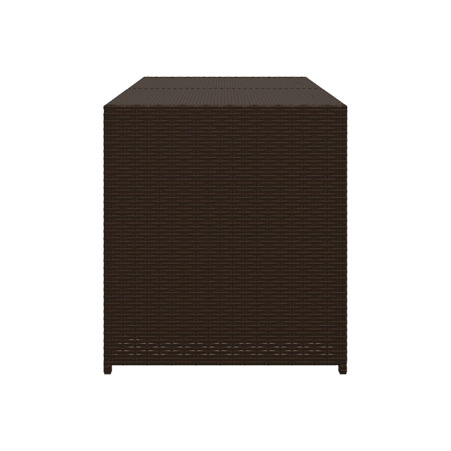 vidaXL Garden Storage Box Brown 283L Poly Rattan