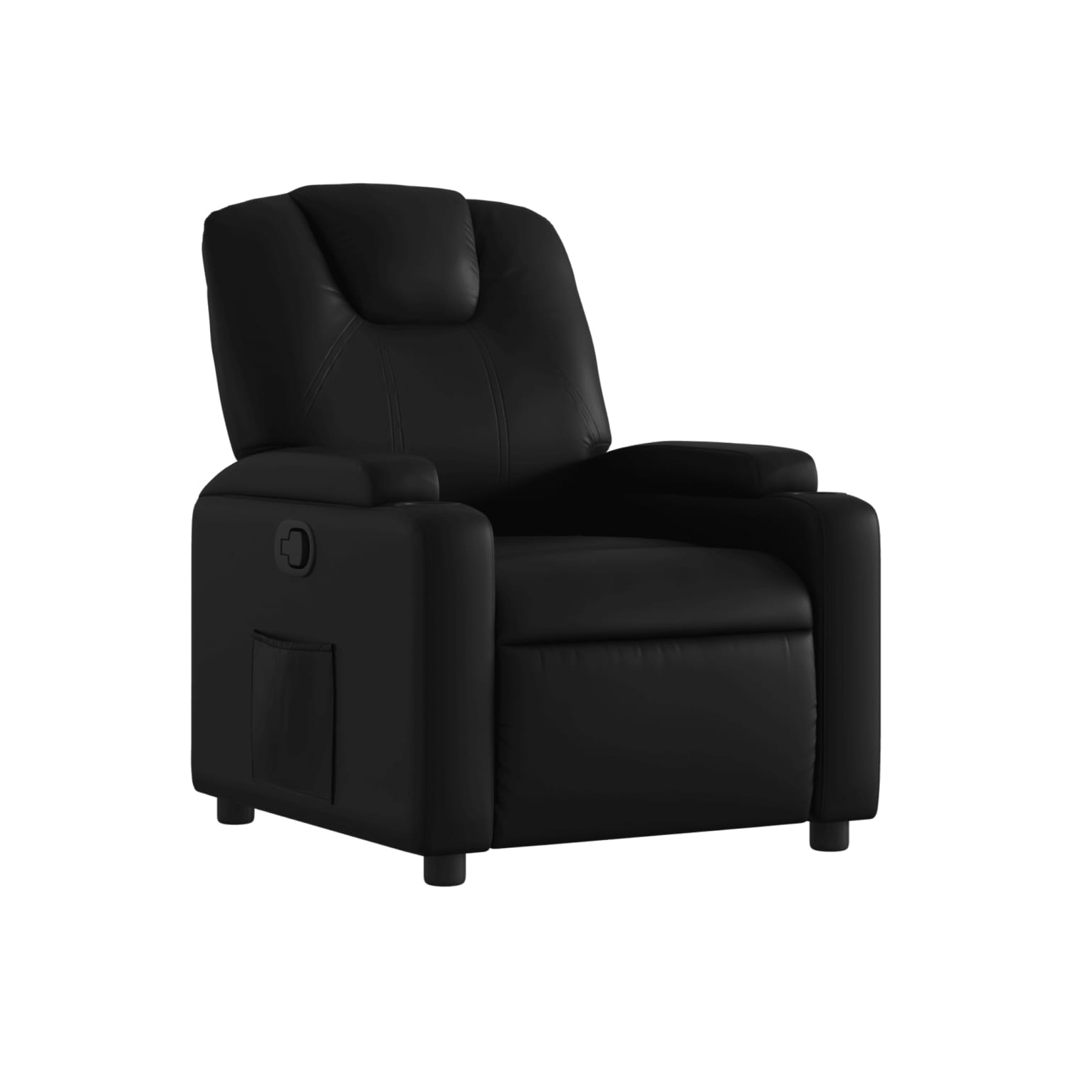 vidaXL Recliner Chair Black Faux Leather