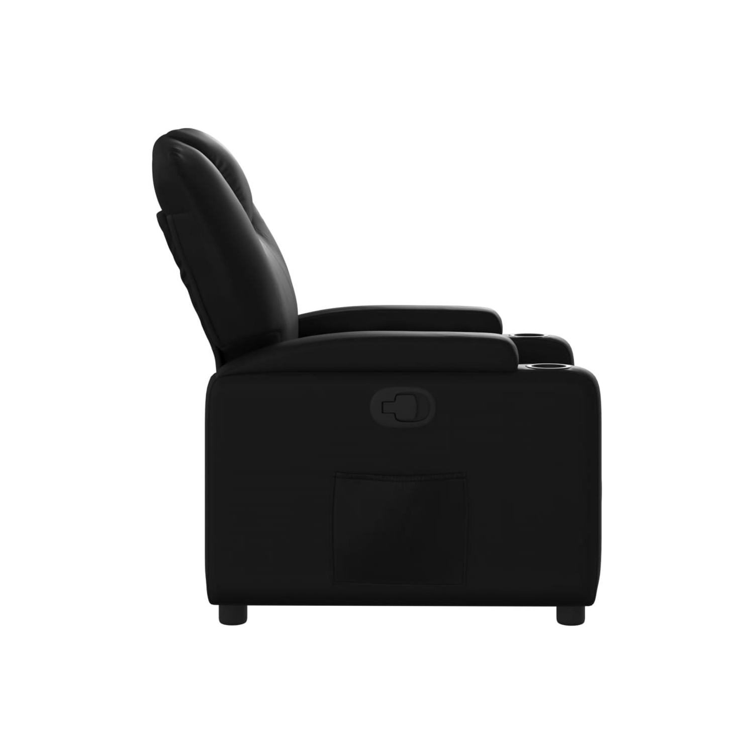 vidaXL Recliner Chair Black Faux Leather