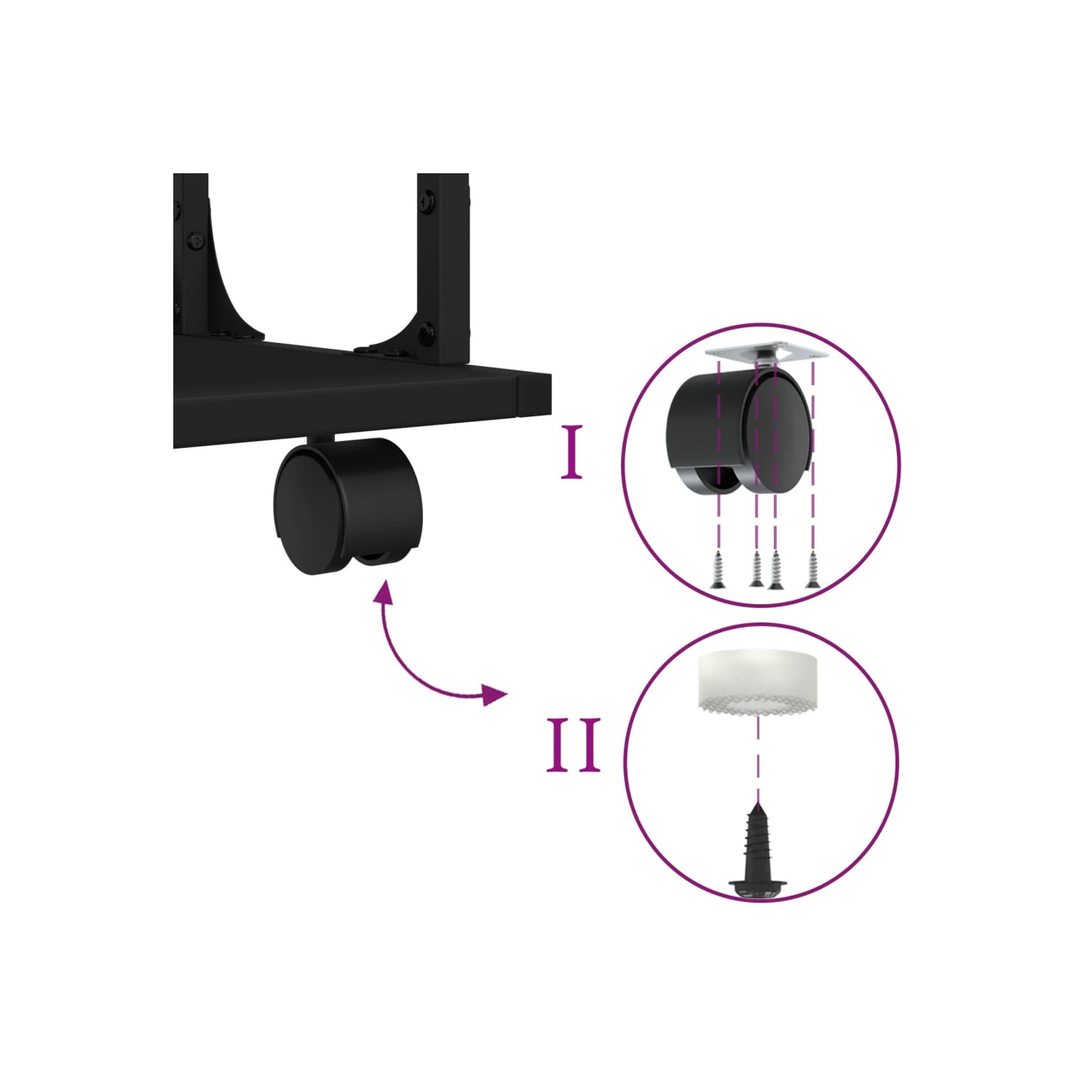 Meuble pour imprimante à 2 niveaux en bois d'ingénierie noir de 42 x 28 x 28 po de 33,5 cm