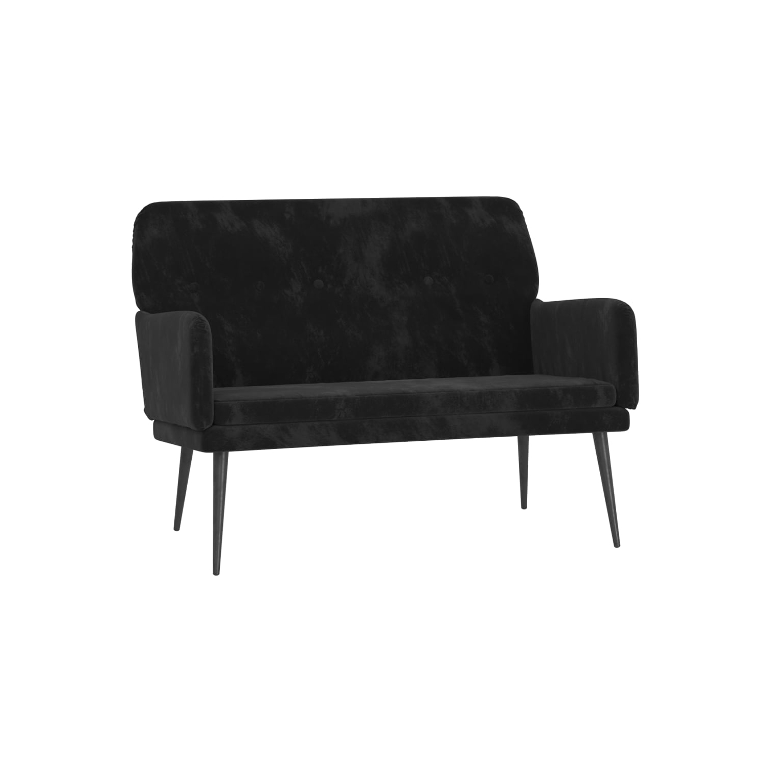 vidaXL Bench Black 108x79x79 cm Velvet