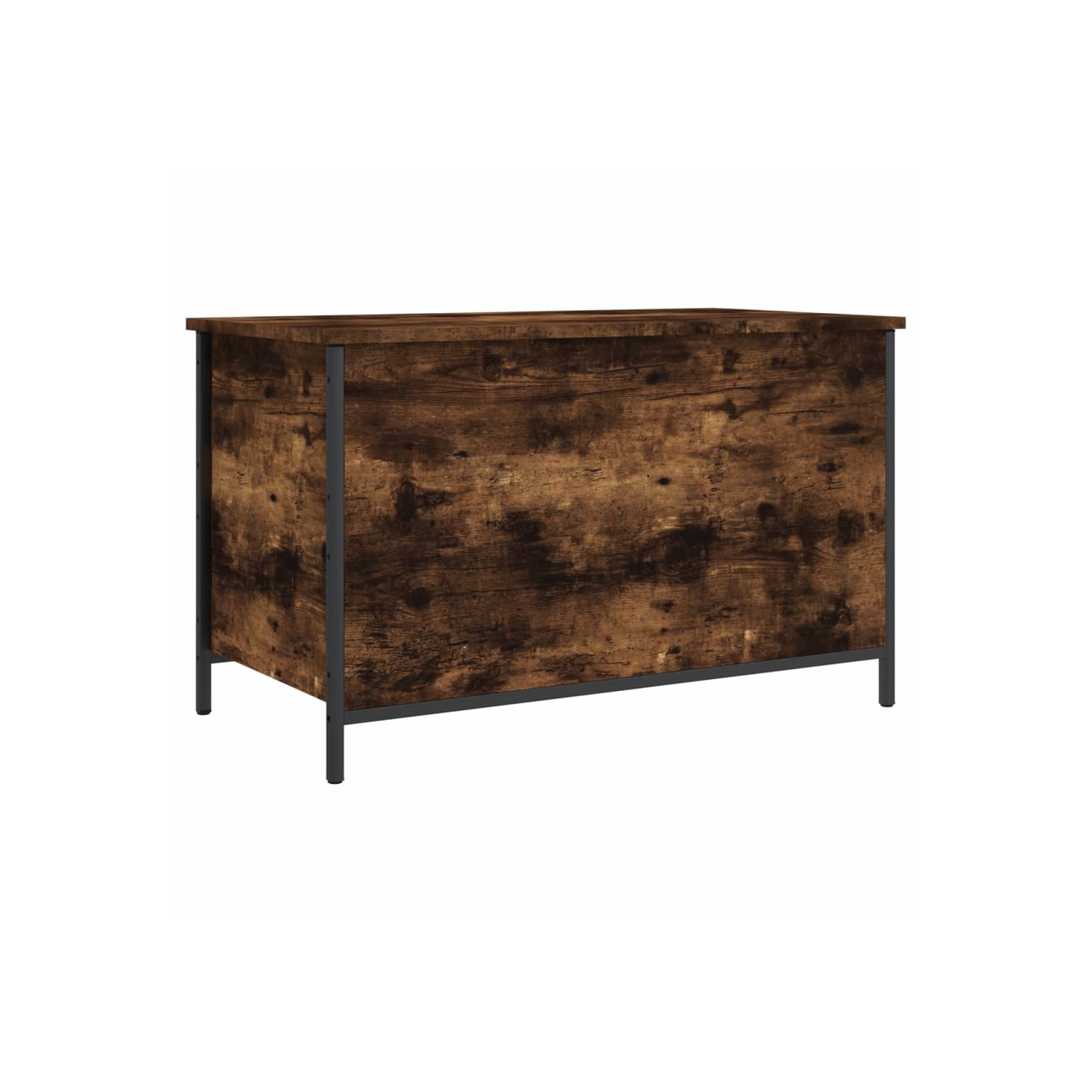 vidaXL Storage Bench Smoked Oak 80x42.5x50 cm Engineered Wood