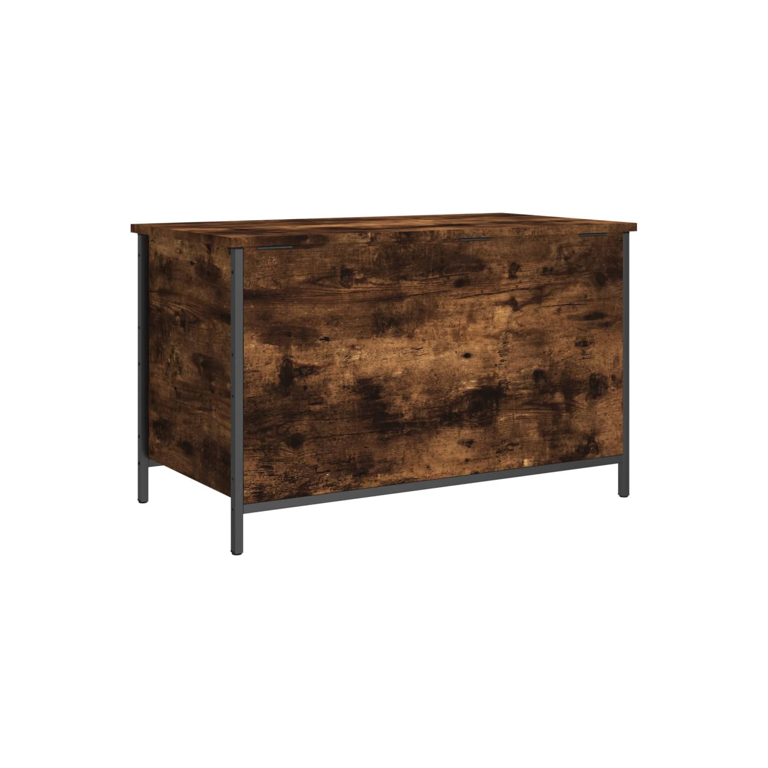 vidaXL Storage Bench Smoked Oak 80x42.5x50 cm Engineered Wood