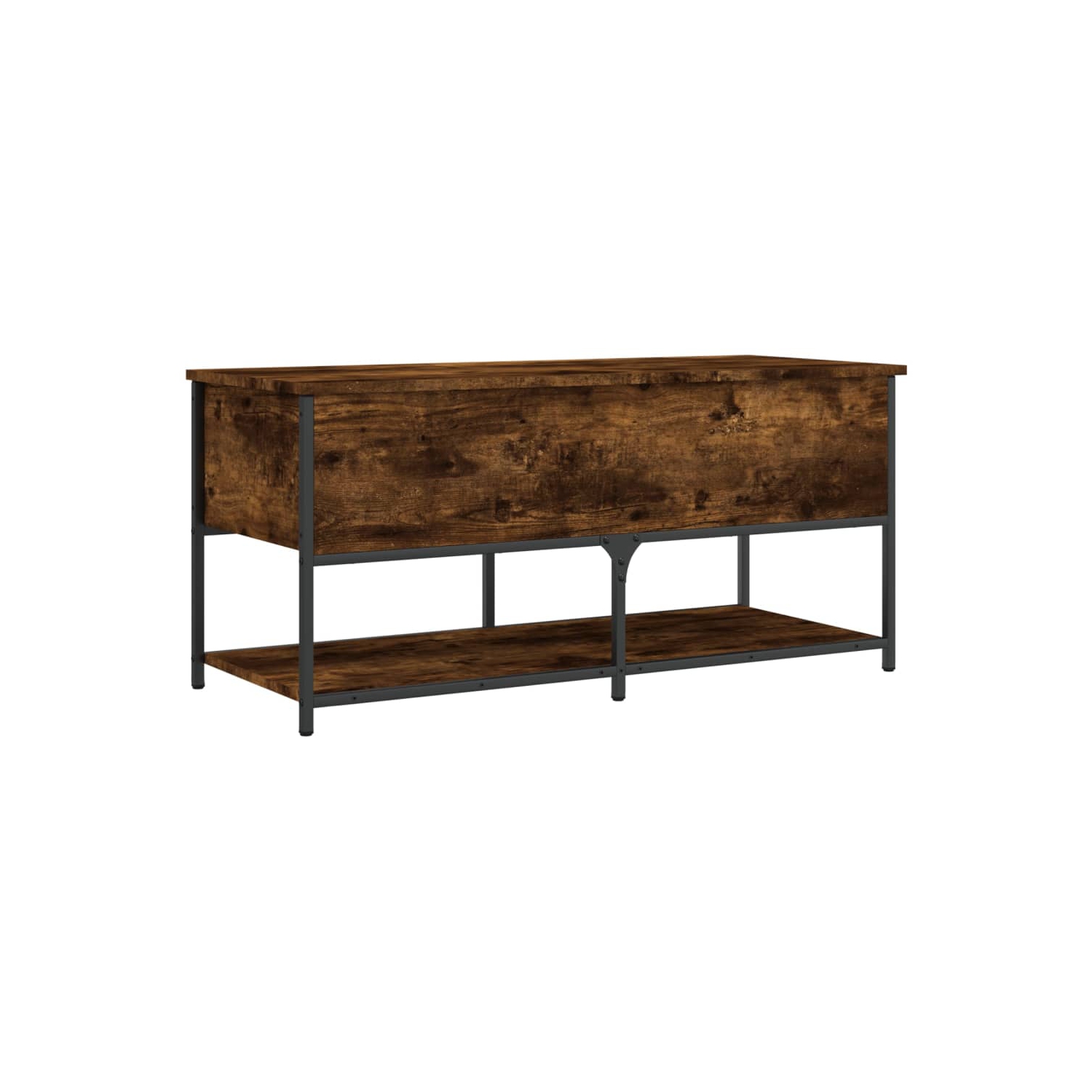 vidaXL Storage Bench Smoked Oak 100x42.5x47 cm Engineered Wood