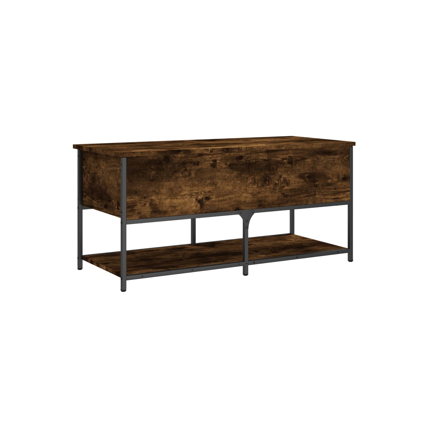 vidaXL Storage Bench Smoked Oak 100x42.5x47 cm Engineered Wood