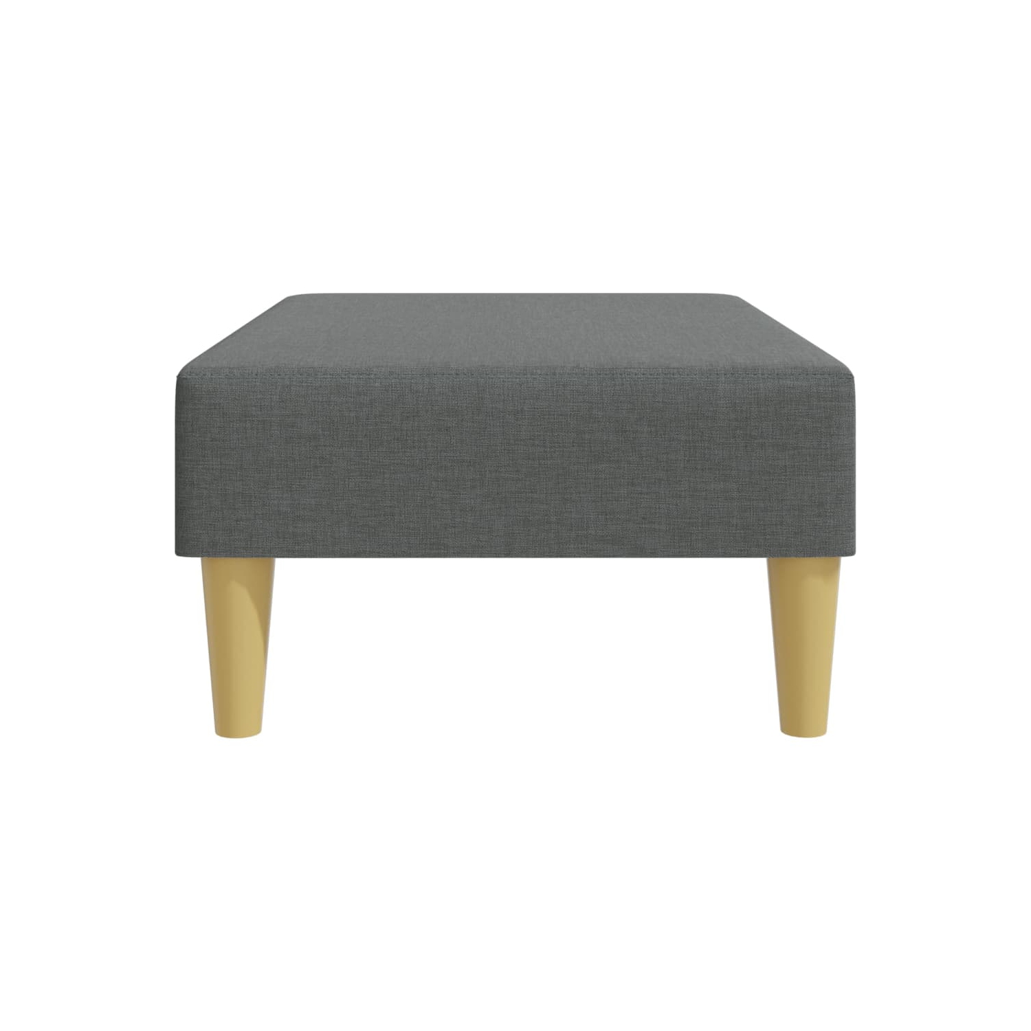 Tabouret pieds vidaXL, tissu 31 cm, gris foncé, 77 x 55 po