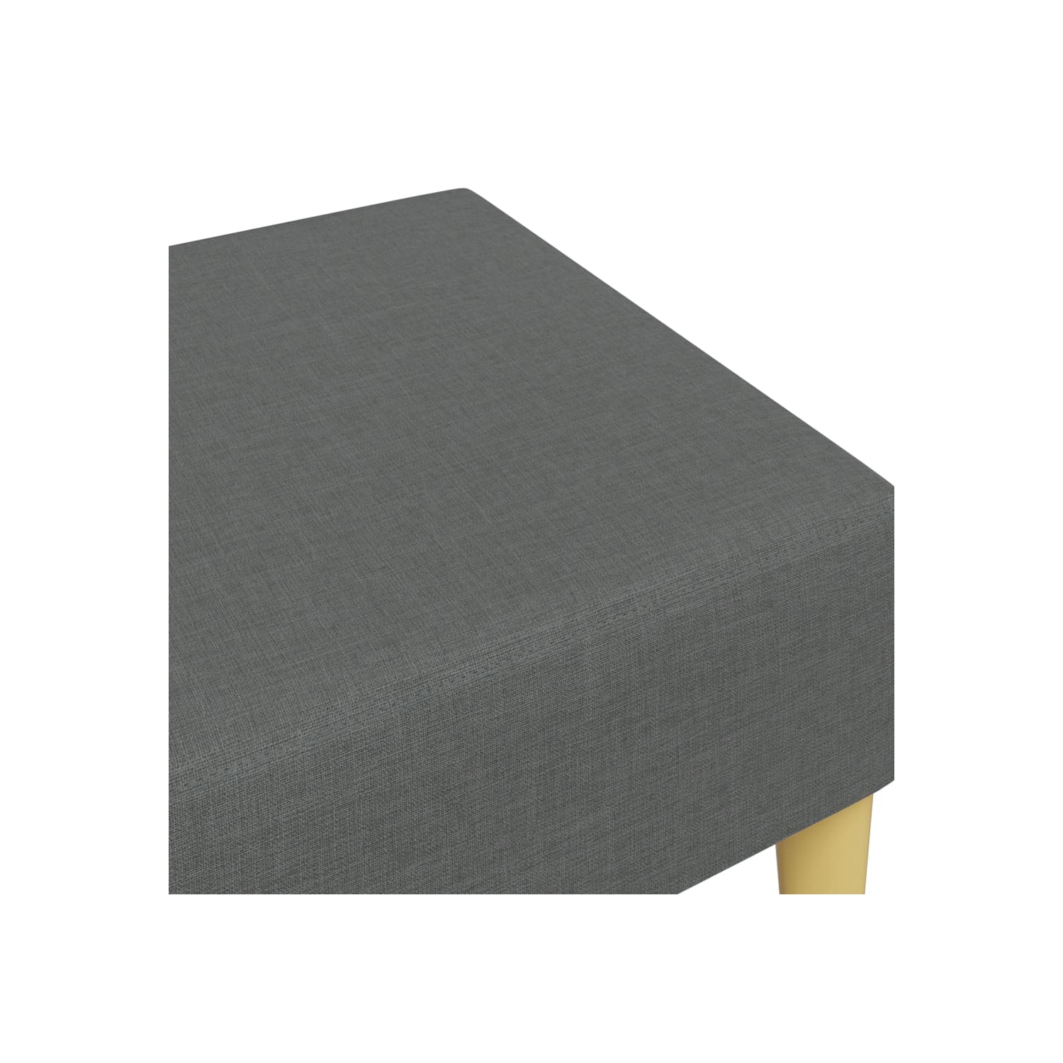 Tabouret pieds vidaXL, tissu 31 cm, gris foncé, 77 x 55 po