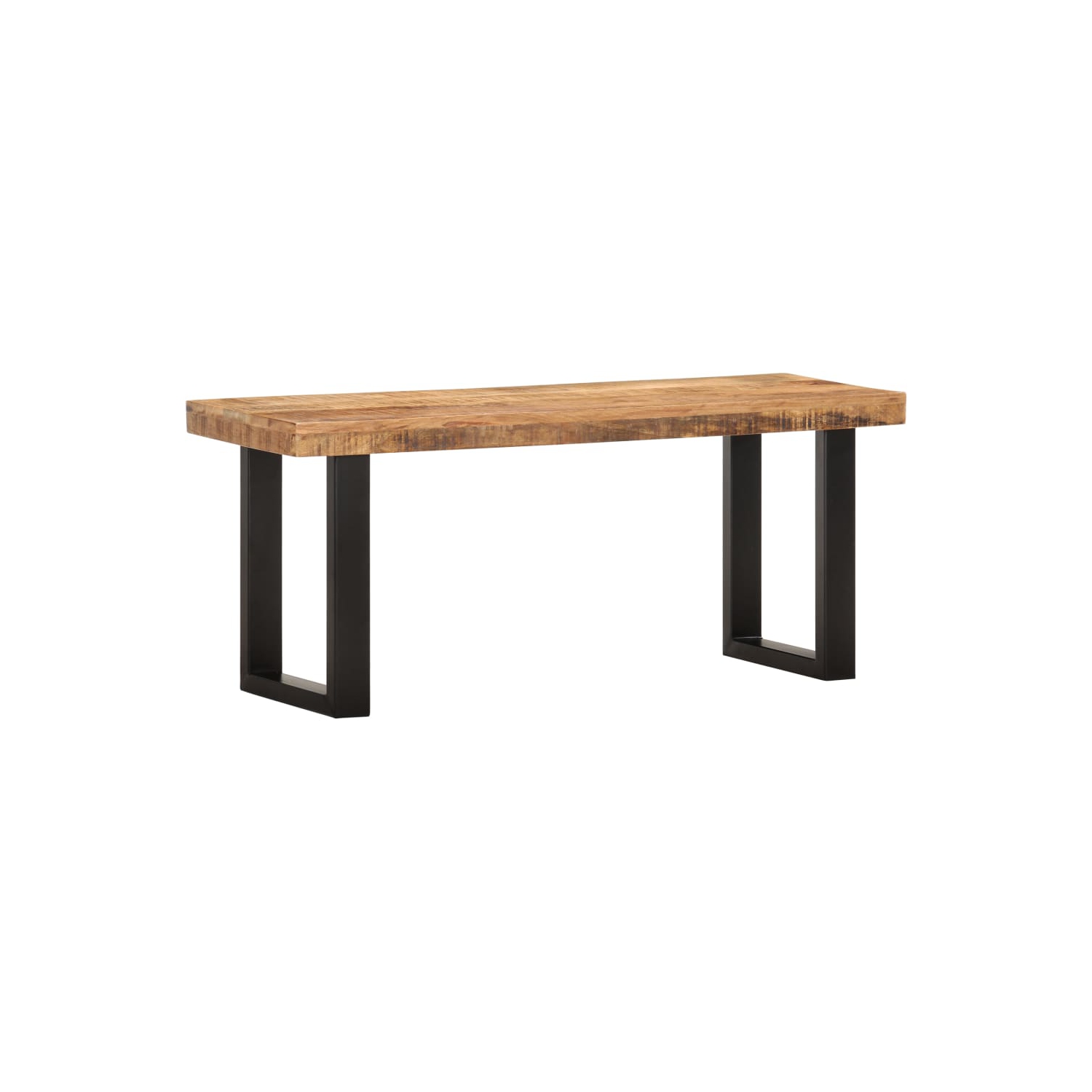 Banc de rangement en bois de manguier massif et en acier 110&nbsp;cm de vidaXL