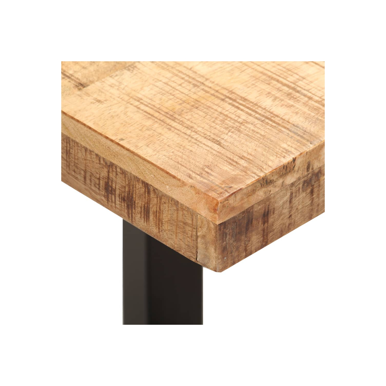 Banc de rangement en bois de manguier massif et en acier 110 cm de vidaXL