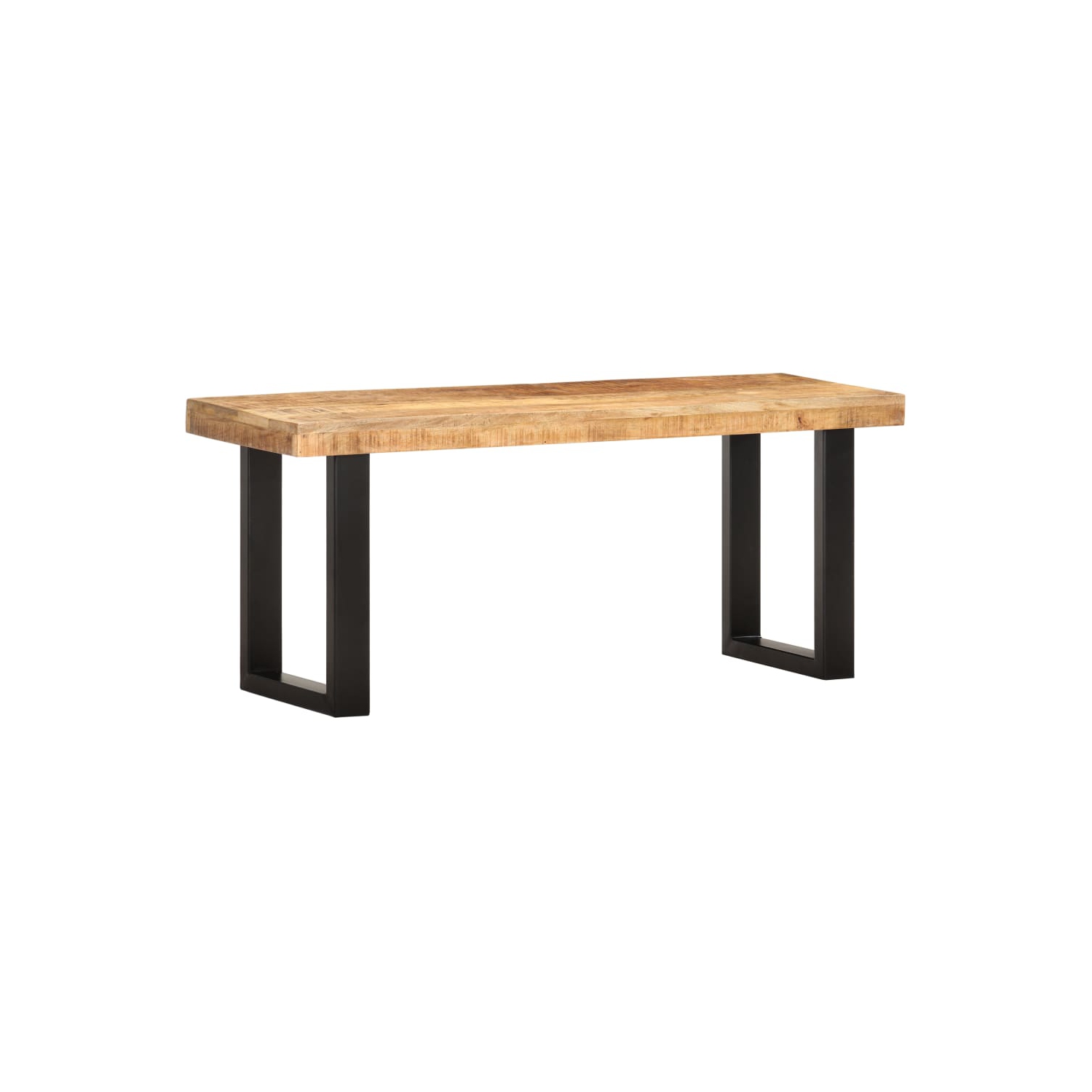 Banc de rangement en bois de manguier massif et en acier 110 cm de vidaXL