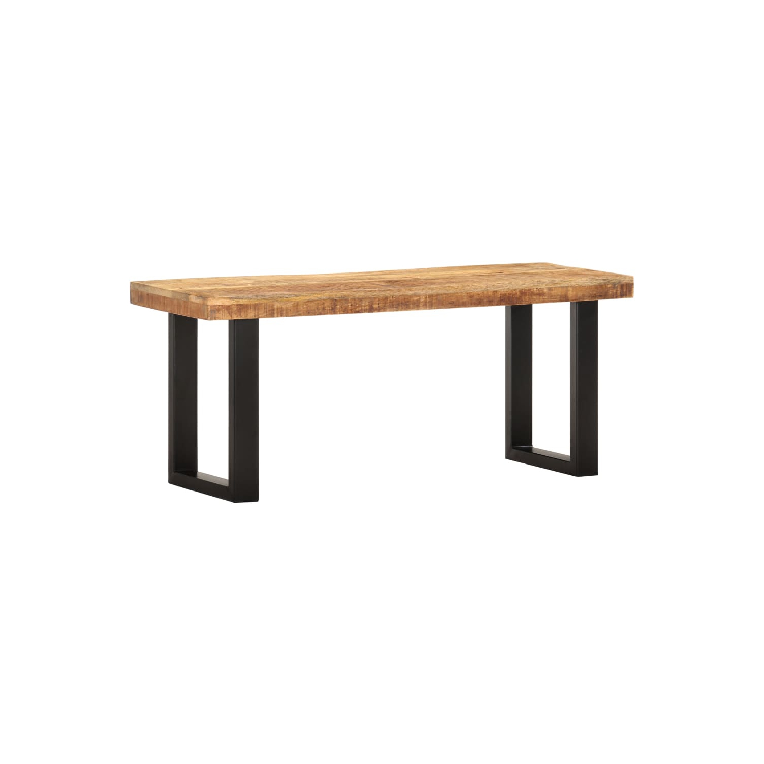 Banc de rangement en bois de manguier massif et en acier 110 cm de vidaXL