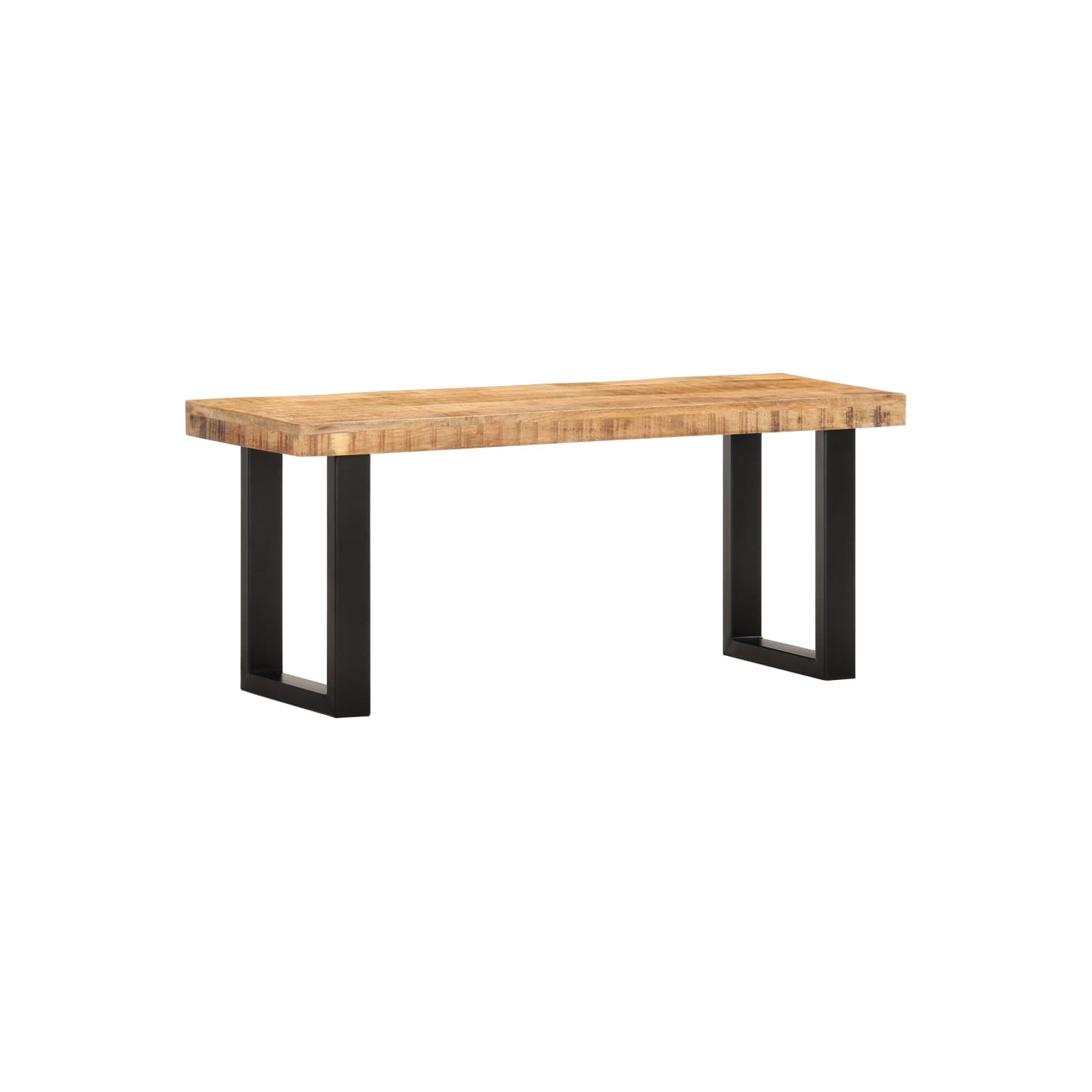 Banc de rangement en bois de manguier massif et en acier 110 cm de vidaXL