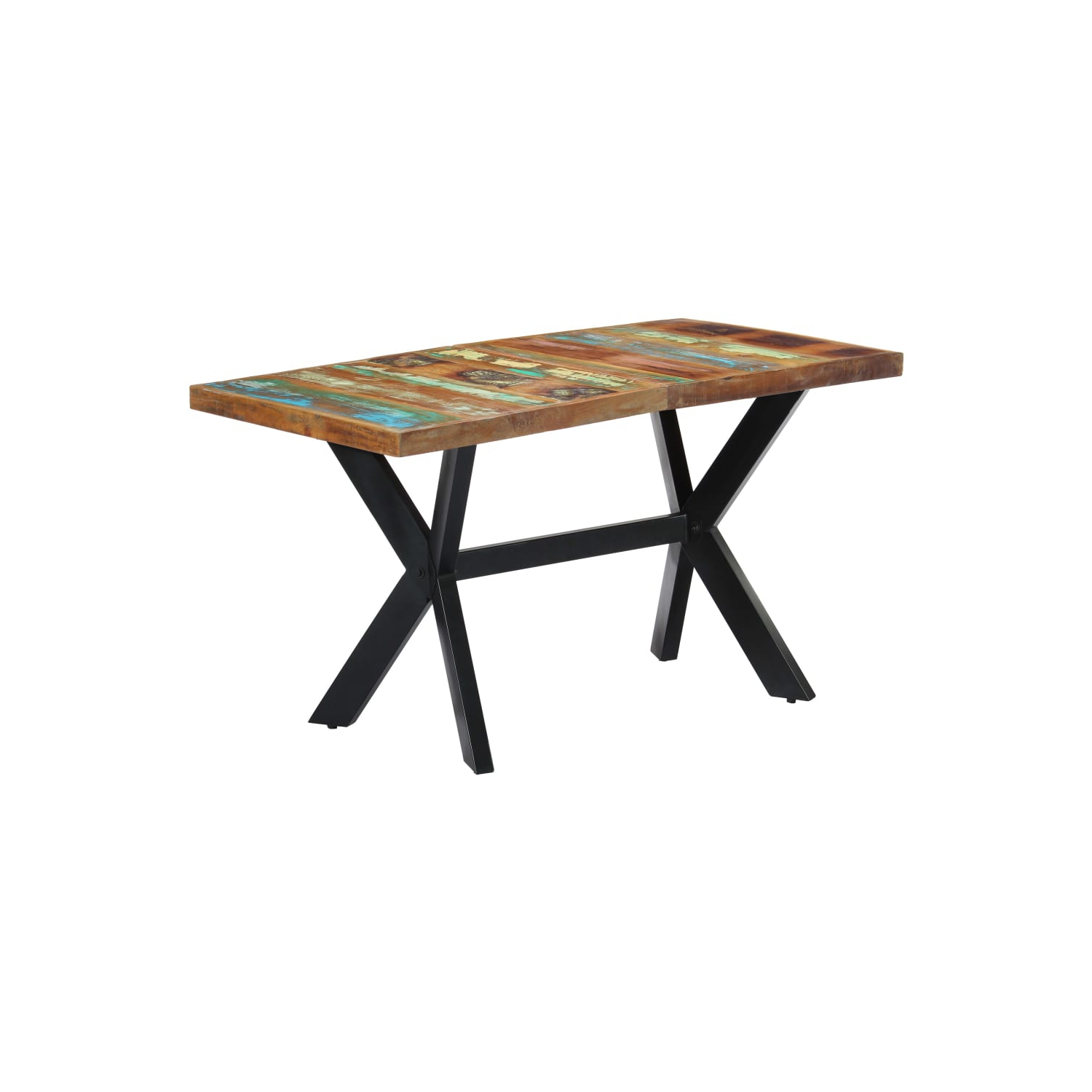 vidaXL Dining Table 55.1"x27.6"x29.5" Solid Reclaimed Wood