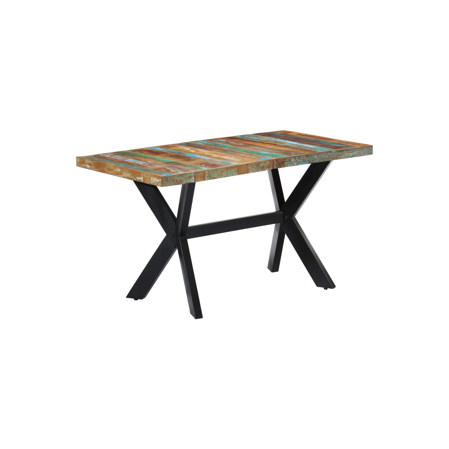 vidaXL Dining Table 55.1"x27.6"x29.5" Solid Reclaimed Wood
