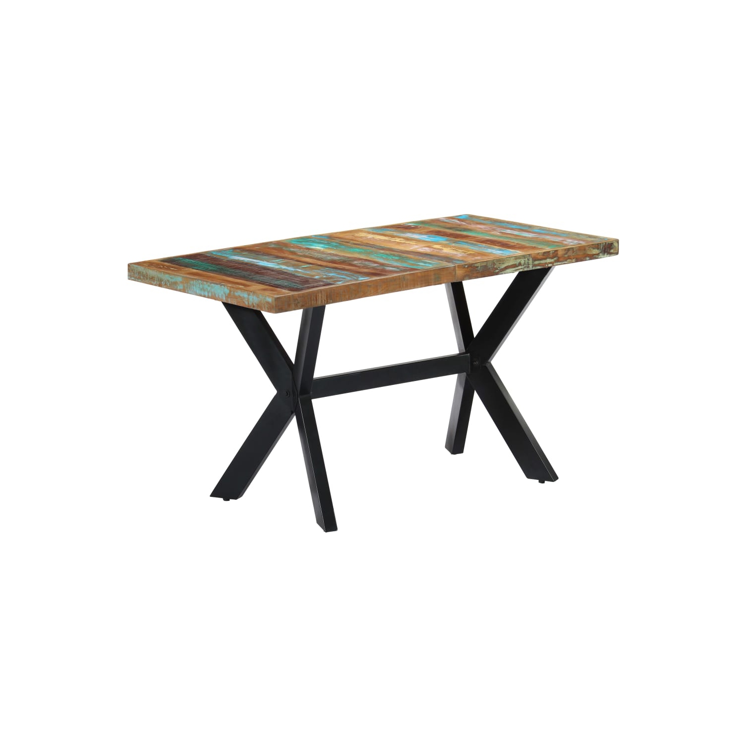 vidaXL Dining Table 55.1"x27.6"x29.5" Solid Reclaimed Wood