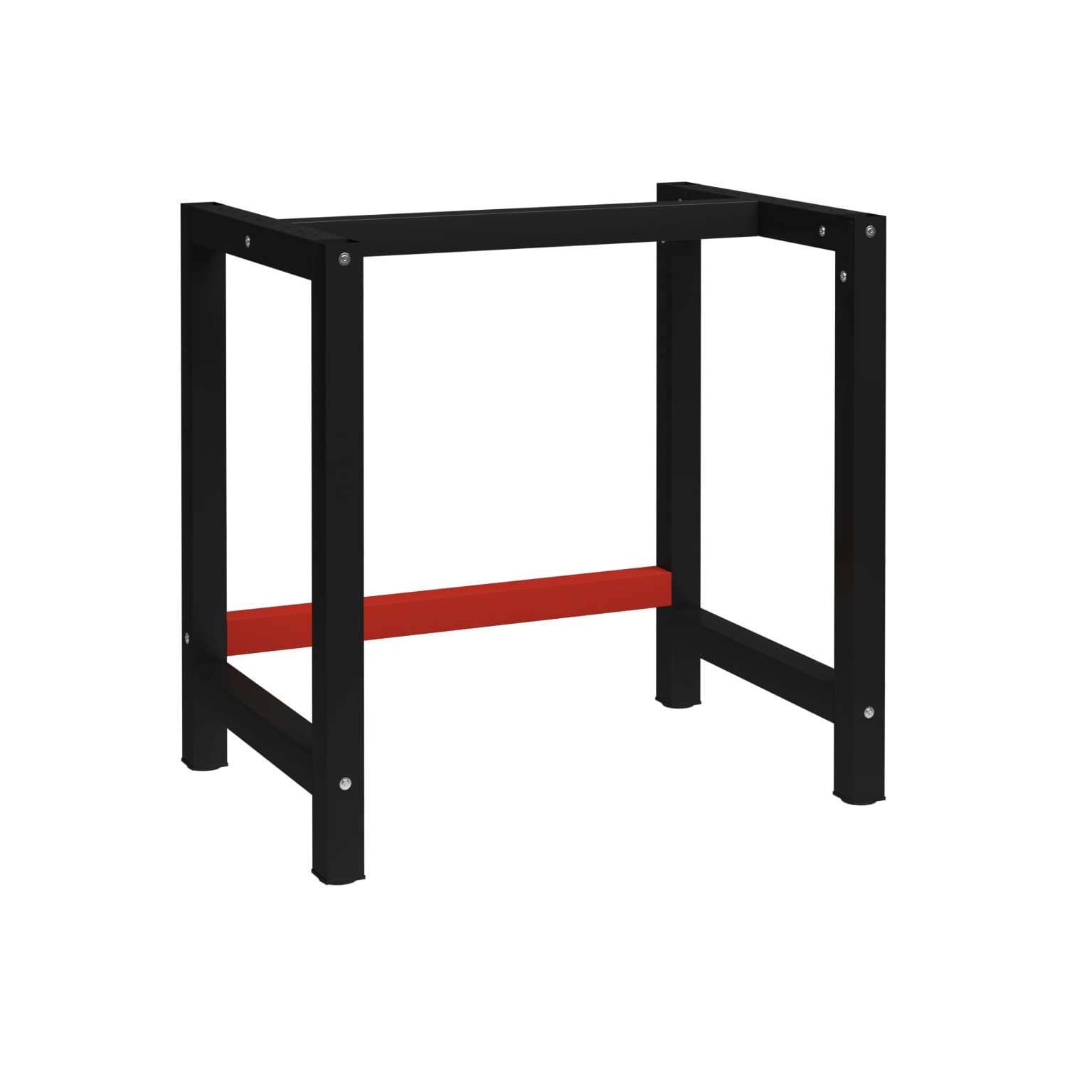 vidaXL Work Bench Frame Metal 80x57x79 cm Black and Red