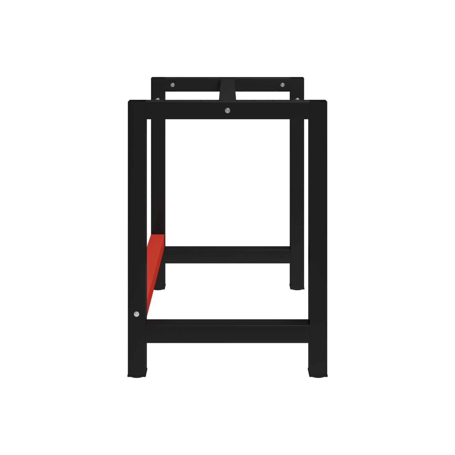 vidaXL Work Bench Frame Metal 80x57x79 cm Black and Red