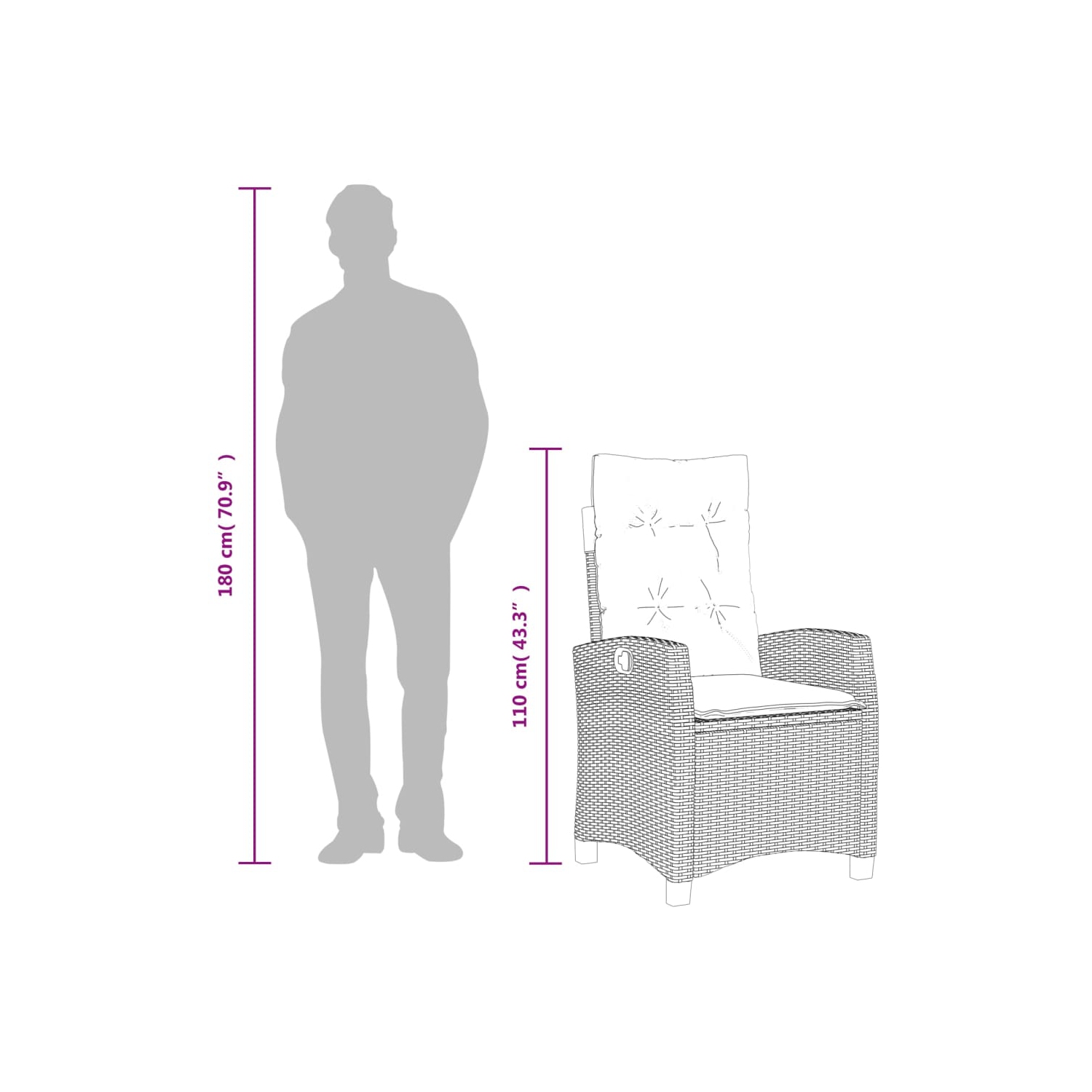 vidaXL 5 Piece Garden Dining Set with Cushions Brown Poly Rattan