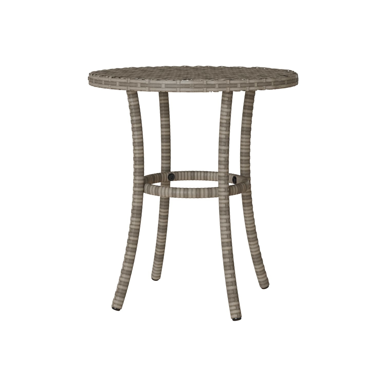 vidaXL 3 Piece Bistro Set with Cushions Grey Poly Rattan