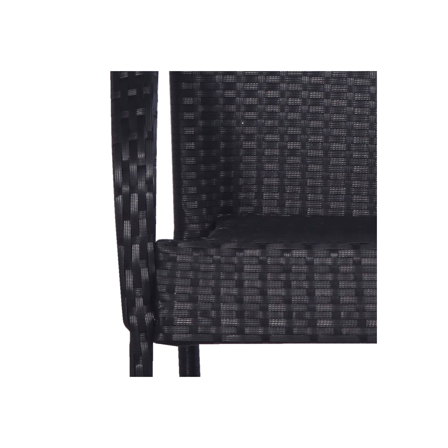 vidaXL 7 Piece Garden Dining Set Black