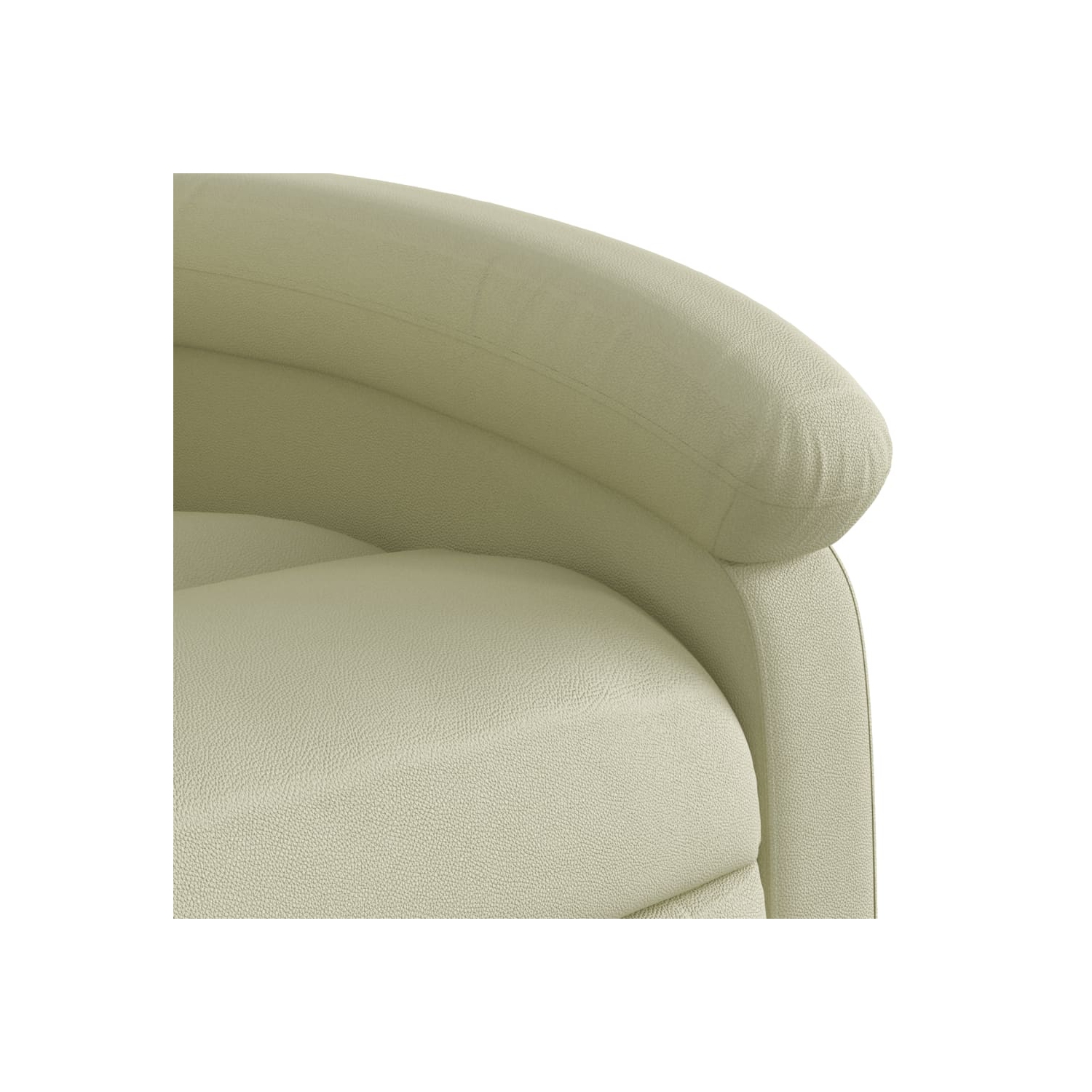 vidaXL Recliner Chair Cream Real Leather